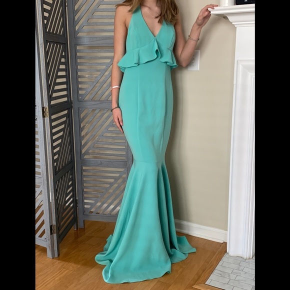 NEW LIKELY Eden Sea Breeze Dress 6 Party Event Formal Gown Mermaid Tiny Flaw - Picture 3 of 16